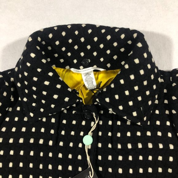 NEW Diane von Furstenberg Womens 10  Elodia Coat Jacket Black Wool #S6446377L7 - Picture 3 of 11